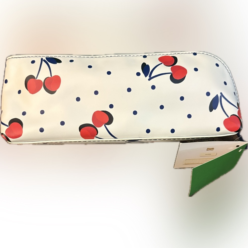 Kate Spade White Zipper Pouch with Cherry Print - Picture 3 of 8